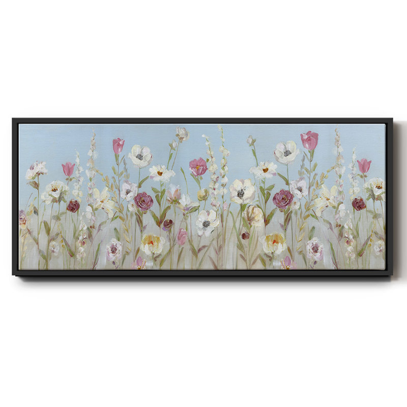 Fleurs printanières - toile encadrée, H 20 po x l 50 po