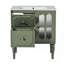 Ensemble de meuble-lavabo de style rétro avec lavabo en céramique 30 po, meuble-lavabo simple autoportant avec 2 tiroirs et armoire de rangement en bois massif