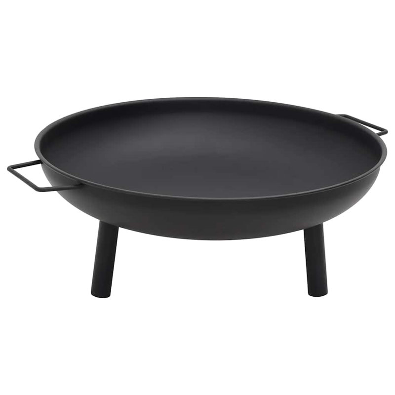 Aziah Fire Pit Steel, Black, 67.5cm H x 58cm W x 22.5cm D
