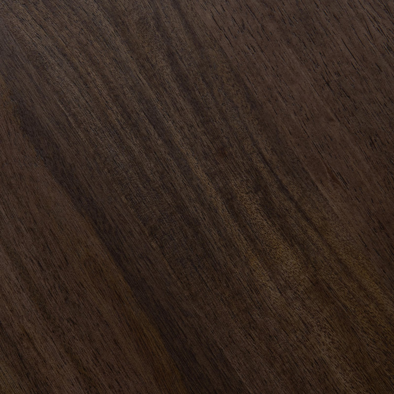Table basse ronde en bois massif Columnia, Brun cacao