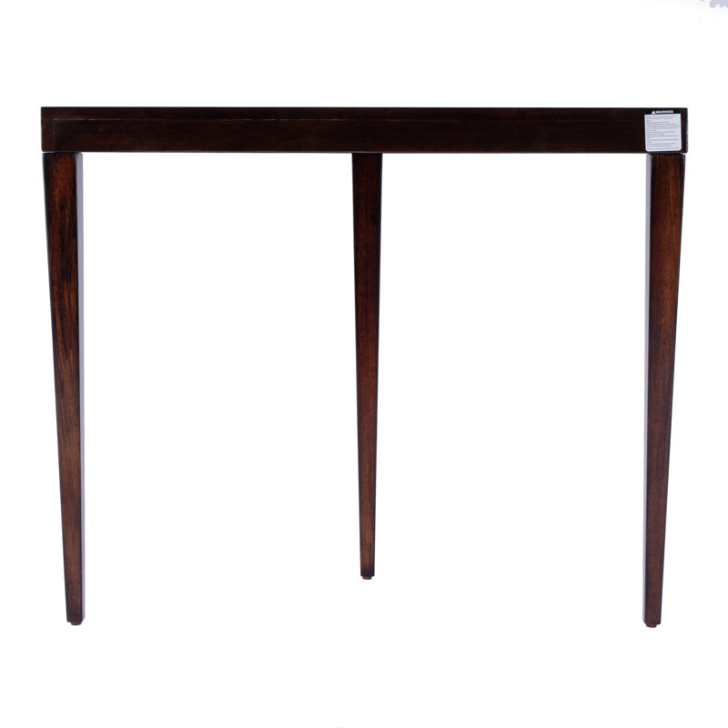 Ingrid Light Burl Console Table, Dark Cherry