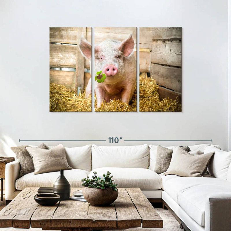Brampt Lucky Pig, 48" H x 74" W