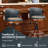 Adjustable Swivel Bar Stool in Genuine Leather with Solid Wood Frame-1157550583