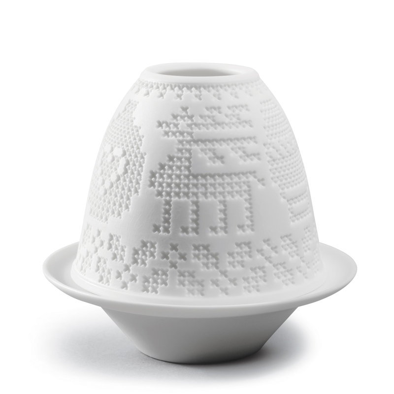 Lumière de fantaisie en point de croix 3,54 po Lithophane