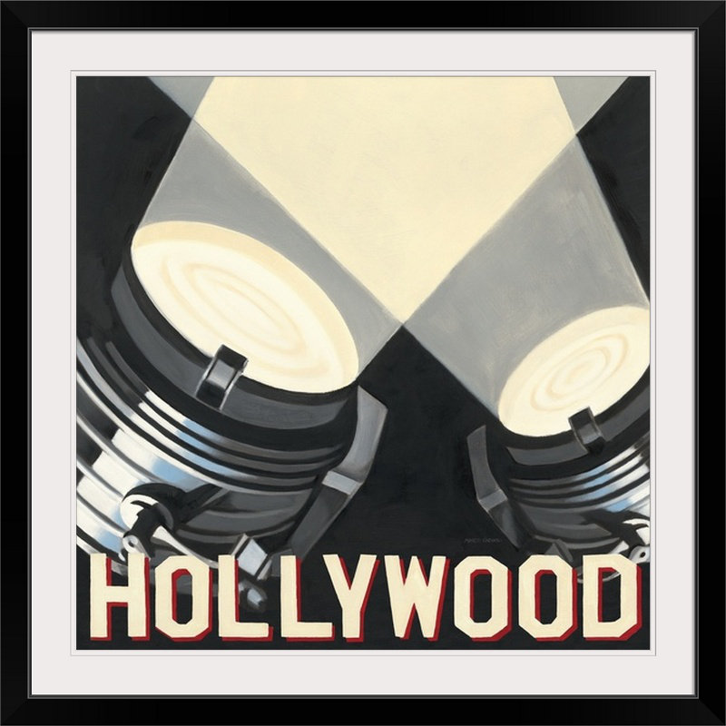 «Pooler» Hollywood par Marco Fabiano, affiche vintage, H 24 po x l 24 po x P 1 po, Cadre noir