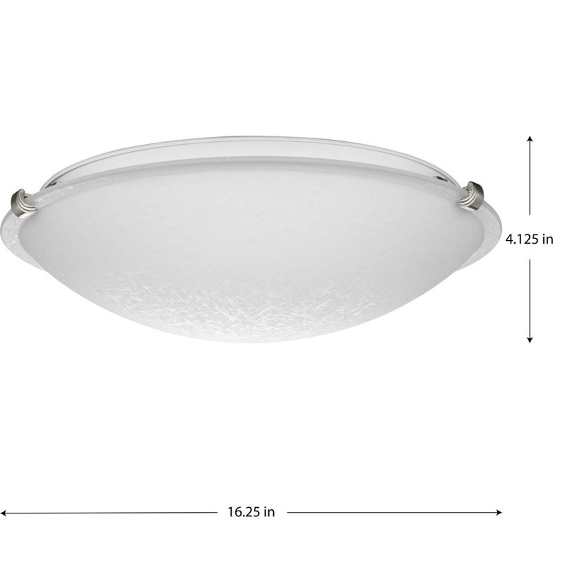 Plafonnier encastré circulaire simple 3 lumières 16,25 po
