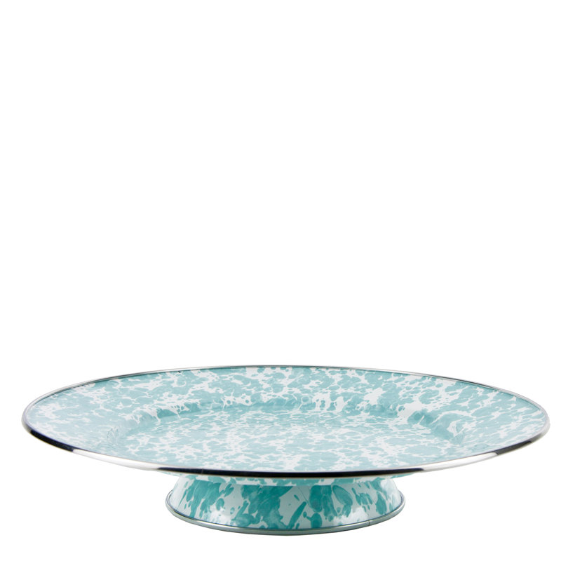 Solid Cake Stand, Red Swirl