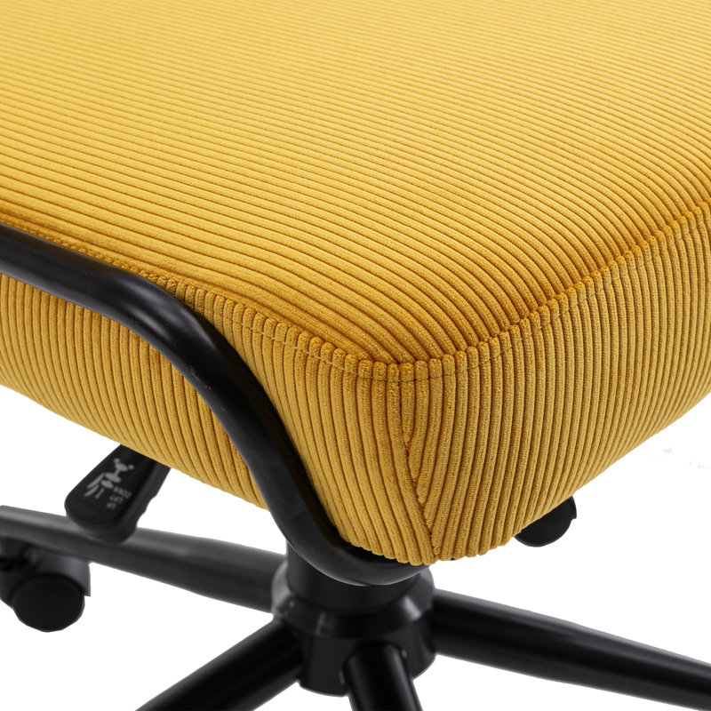 Chaise de bureau Candido, Beige, Velours