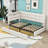 Twin Wooden Upholstered Daybed with LED Lights, 2 Drawers and Charging Station-1111390997