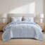 Ensemble de 7 pièces à motif floral inspiré du vin 7 pièces Cal King, beige / bleu-136228990-136228992