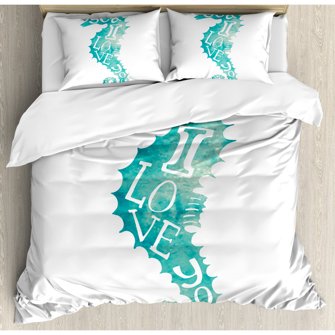 Animal Coastal Duvet Cover Set Ambesonne 