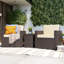 Arbedella Wicker 2 - Person Patio Conversation Set with Cushions-376609343