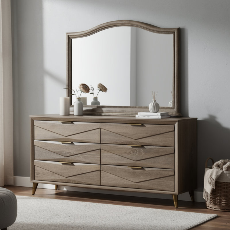 Gyselle Wood Wall Mirror