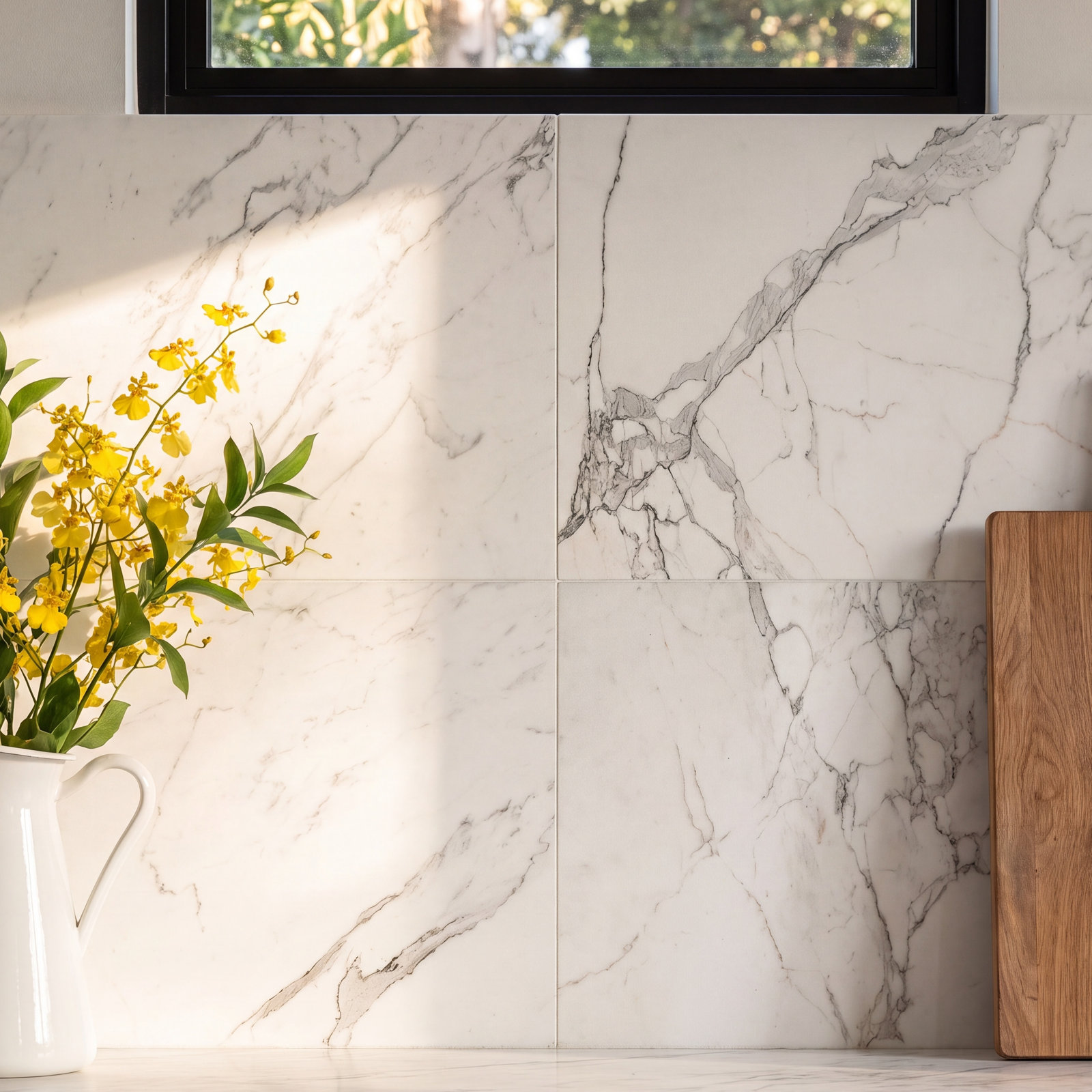 Palazza 24" x 24" Porcelain Marble Look Tile, Solaz