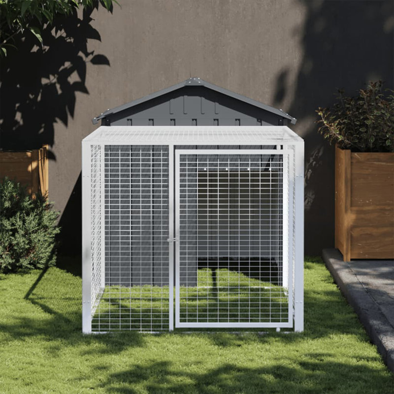 Killeen Chicken Coop, Anthracite, 123cm H x 117cm W x 201cm D