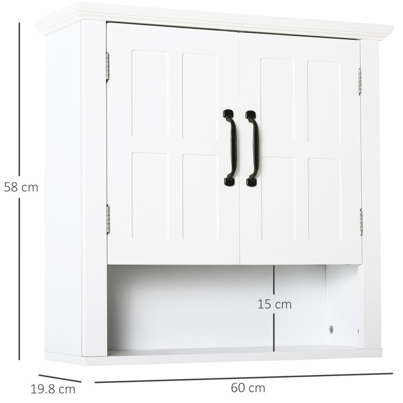 Armoire murale à 3 salles de bain, tablette réglable et 2 portes, blanc - solution de rangement efficace pour les toilettes, 3, rangez vos affaires avec commodité,