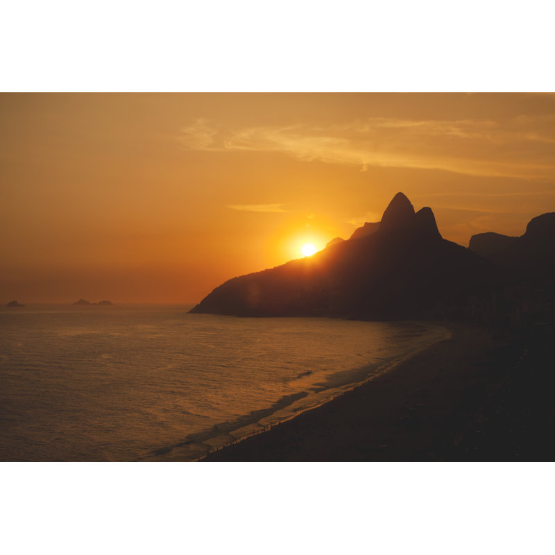 Rio De Janeiro Sunset From Ipanema Beach by Zxvisual - No Frame Painting on Canvas, 61cm H x 91cm W