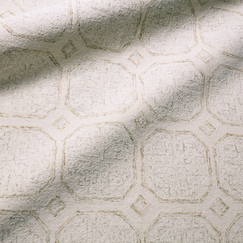 Jaipur Living Sefina PRO11 Tufted Trellis Ivory/Gray Area Rug (18in Swatch), Square 1'6"