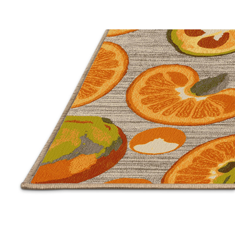  Tapis lavable Kumquat, Tapis de couloir 2 pi x 4 pi