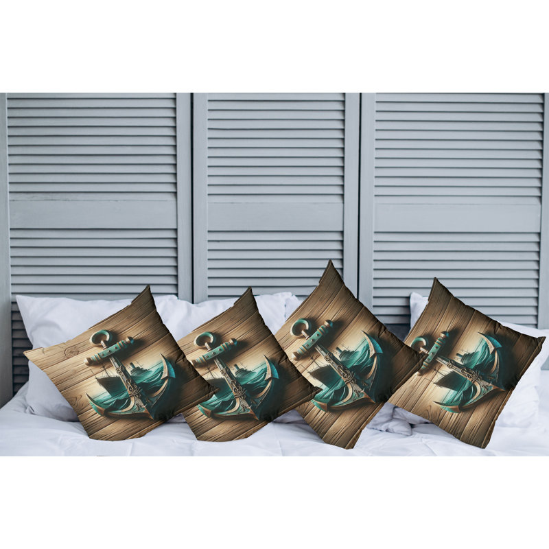 Fabric Reversible Throw Pillow, 20"H x 20"W