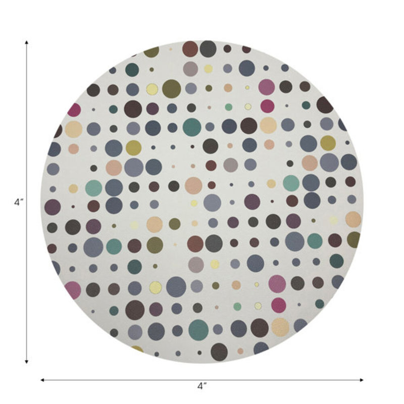 Sous-verres ronds en cuir Mod Confetti Sophisticate, Sophistiqué
