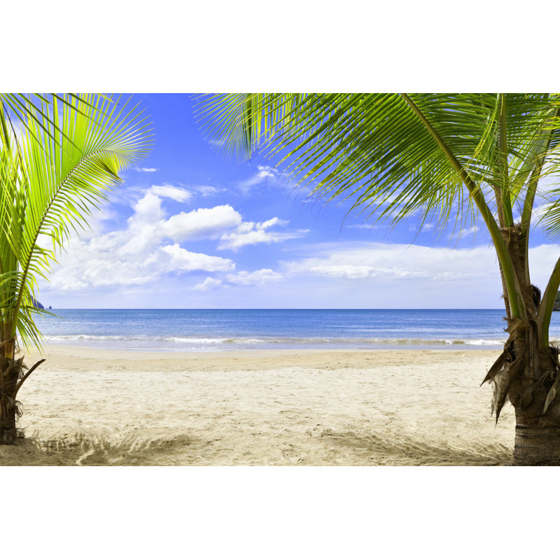 Tranquill Tropical Beach by Apomares - No Frame Art Prints on Canvas, 20cm H x 30cm W