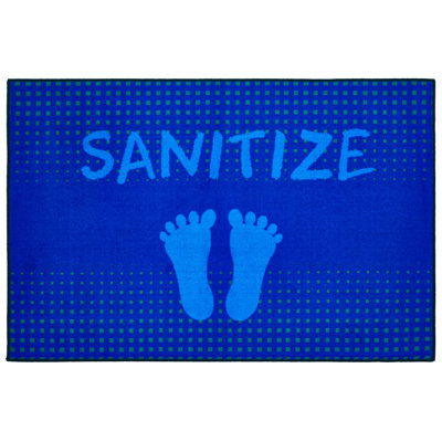 Tapis éducatif touffeté bleu