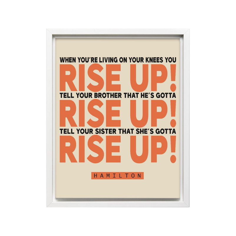 Rise Up, Canvas, 18"H x 24"W, White Framed