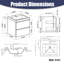 Meuble-lavabo suspendu de 61 cm (24 po), armoire en mélamine de bois avec lavabo intégré en résine et carbonate de calcium-503840788