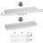 Sydney 24" W x 6" D Floating Shelves Set with Invisible Wall Mount Brackets-89833782