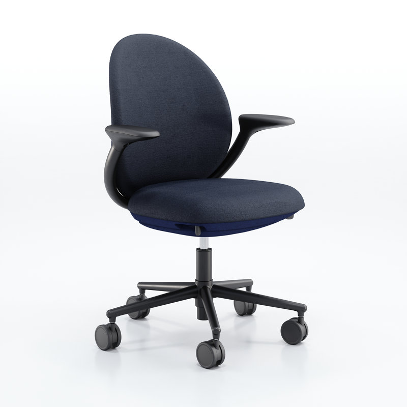 KFI Studios Jade Task Chair, Ocean/Midnight, Black