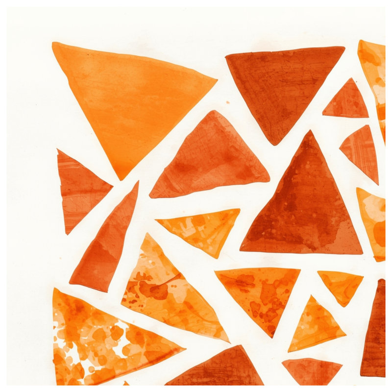Orange Triangle Shapes Blankets, 50in W x 60in H