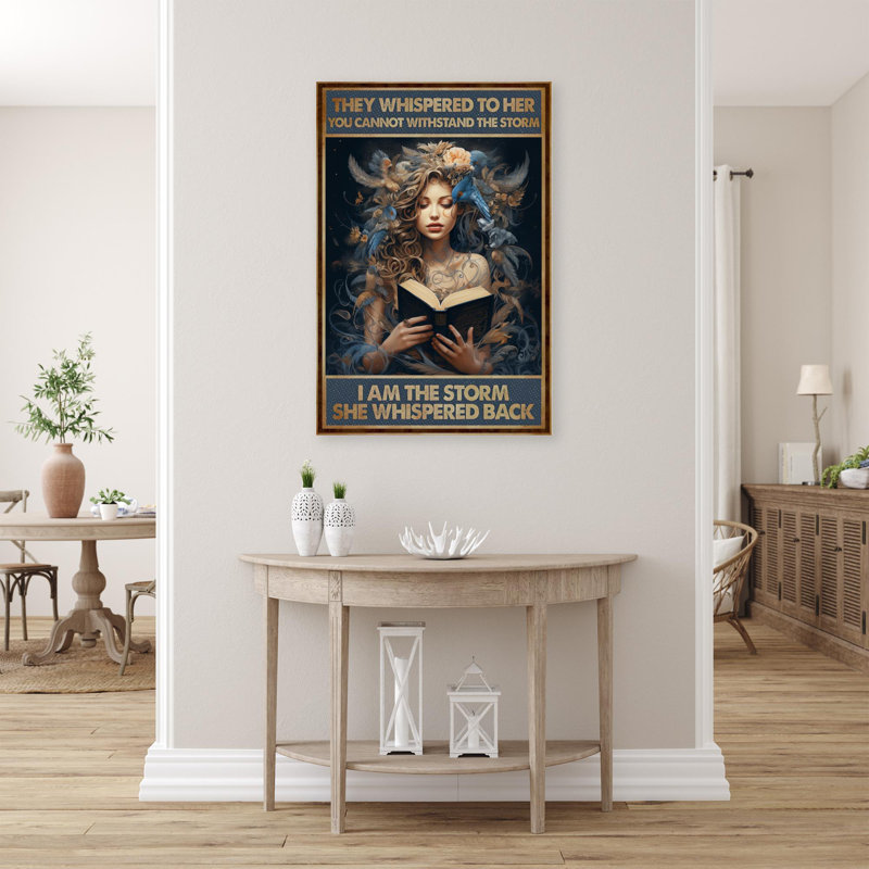 «Woman I Am The Storm», reproduction d'art graphique sur toile tendue, H 36 po x l 24 po x P 1,25 po