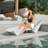 Quick Assembly S-shaped Pool Lounger, Ergonomic Design, Comfortable and Breathable, Essential for Outdoor Relaxation-38979751-36024992