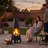 SUNJOY 57 Inch 2-in-1 Chiminea Fire Pit & Grill - Metal Outdoor Chiminea with Removable Stainless Steel Grill Grate, PVC Cover, and Mesh Safety Screen Door-115855087