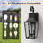 2 - Light 𝟮𝟬-𝗜𝗡𝗖𝗛 Black Iron Clear Tempered Glass Outdoor Wall Lantern with Dusk to Dawn-1596594147