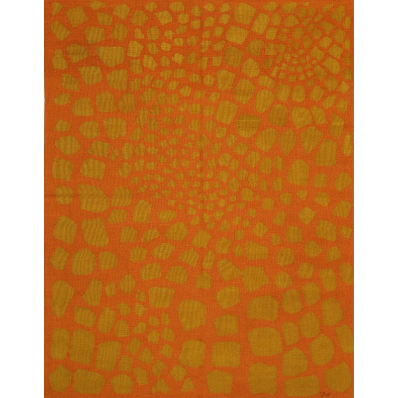 Brading Handcrafted Rust Flatweave Wool Area Rug