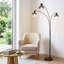 Lampe sur pied à branches arquée 3 lumières 72,8 po à DEL avec têtes pivotantes réglables-105972581-105972587