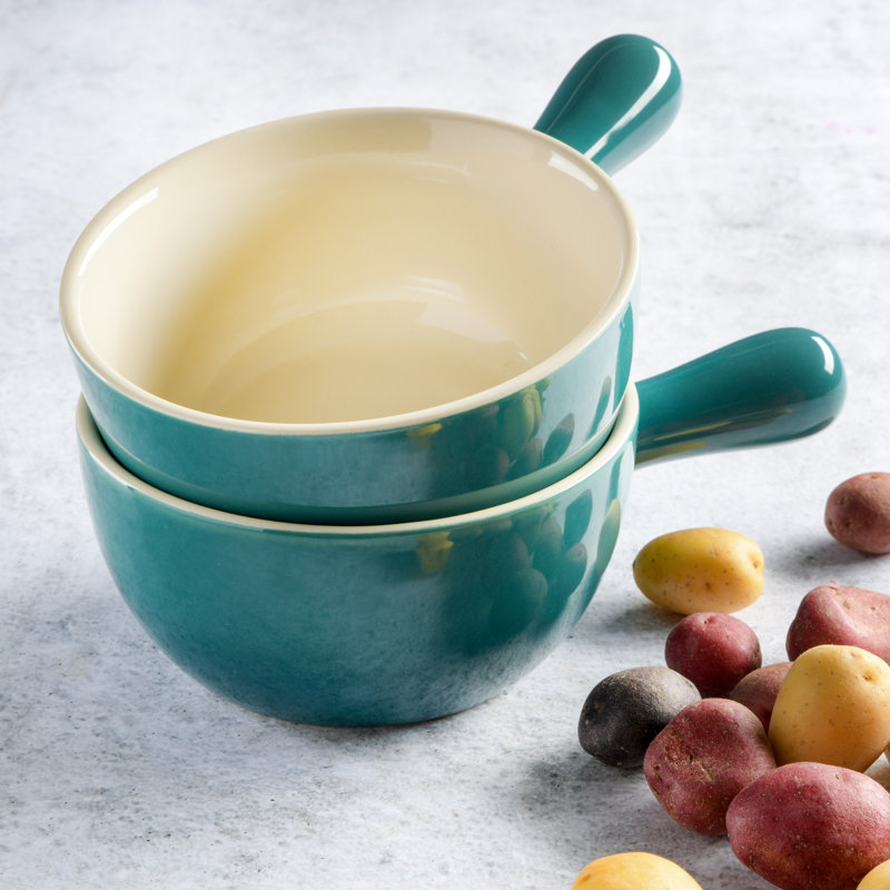 2 Piece Soup Bowl Set, Teal