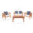 Mondovi Eucalyptus 4 - Person Patio Conversation Set with Cushions-552031108