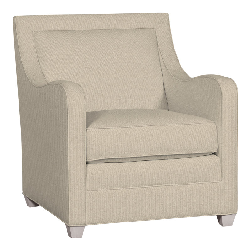 Haden Upholstered Armchair, Dove Gray, Tuck Linen