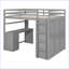 Lit mezzanine moderne avec tiroirs, bureau et garde-robe-999865465-999865446