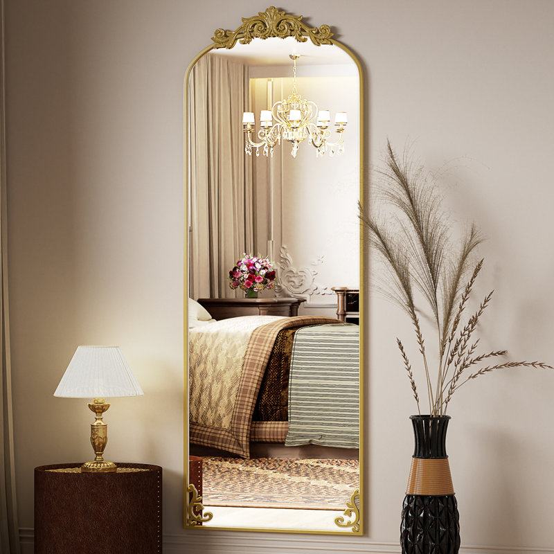 Kaceton Iron Arch Mirror, Gold, 21" x 64"