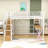 Metal Loft Bed with Integrated LED Light and Desk,Shelves-1079209725