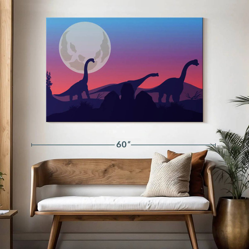 Dinosaurs Silhouettes, 34" H x 51" W