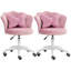 Chaise de bureau pivotante en velours avec coussin lombaire Herschel-157076835