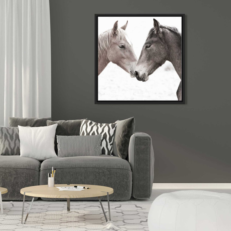 Gentle Herd - Photographie à cadre flottant sur toile, L 21,5 po x H 21,5 po