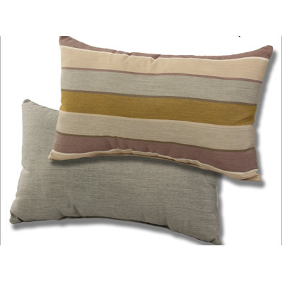 Striped Sunbrella® Outdoor Reversible Throw Pillow