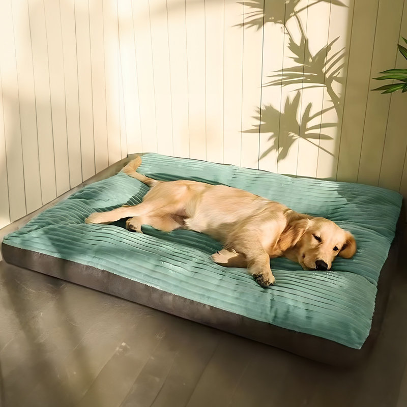 Tapis de lit pour chien antidérapant lavable, Vert, H 2,8 po x l 31,5 po x P 24,4 po