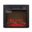 Foyer électrique encastrable 18 po 1400 W 120 V, équipé d'une télécommande, d'un radiateur ultra-mince avec ensemble de bûches et flamme réaliste - NOIR-1687845706
